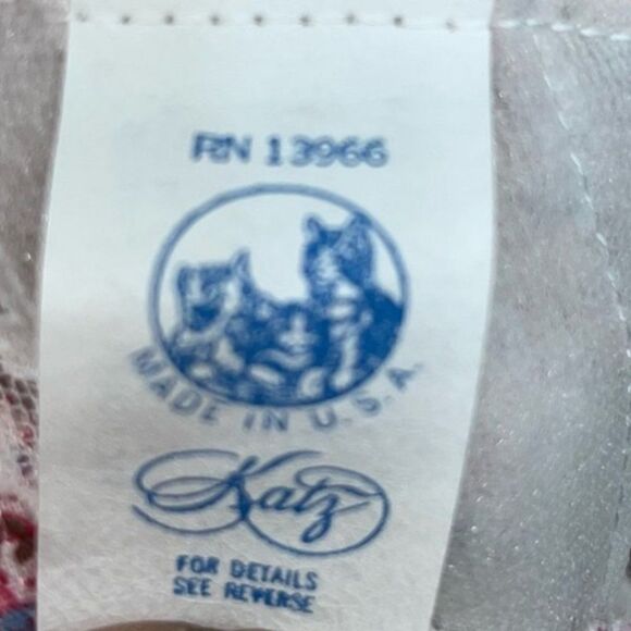 SWEET Vintage Kittens by Katz Pink Floral Cottagecore Nightgown Made in USA NEW - Picture 9 of 11
